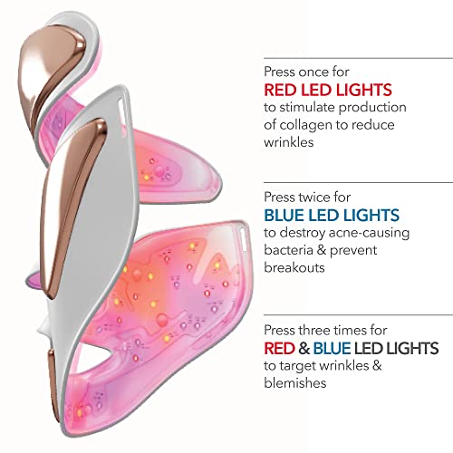 Dr. Dennis Gross DRx SpectraLite FaceWare Pro – LED Face Mask for Anti-Aging, Acne Treatment, and Skin Rejuvenation with Dual Red & Blue Light Therapy