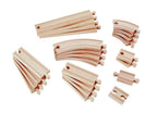 Hape 24 Pcs Wooden Railway Super Expansion Rail Pack| Compatible with Other Wooden Tracks