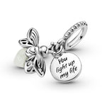 Pandora Glow-in-the-Dark Firefly Dangle Charm - Compatible Moments Bracelets - Jewelry for Women - Gift for Women - Made with Sterling Silver