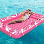 Inflatable Tanning Pool Lounger Float - Jasonwell 4 in 1 Sun Tan Tub Sunbathing Pool Lounge Raft Floatie Toys Water Filled Tanning Bed Mat Pad for Adult Blow Up Kiddie Pool Kids Ball Pit Pool