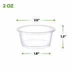 GUSTO 5.5 oz Jello Shot Cups [250 Count] Clear Plastic Disposable Portion Containers for Sauces, Dressings & Samples, No Lids – Durable, Stackable (Formerly Comfy Package)