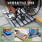 5" Rise Door Threshold Ramp with Updated Fixable Screws, Stable Portable Wheelchair Ramp for Home Steps, Aluminum Door Entry Ramps for Scooters, Power Chairs, Walkers, 800LBS Load Capacity