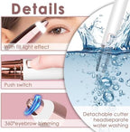 Electric Eyebrow Razor for Women,Eyebrow Hair Remover, Painless Eye Brow Trimmer Shaper with LED Light, USB Rechargeable, Eye Brow and Face Epilator as Stockings Stuffers