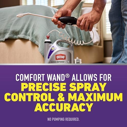 Ortho Home Defense Max Bed Bug, Flea and Tick Killer with Comfort Wand, Bed Bug Spray, Kills Bed Bug Eggs, Fleas and Ticks, 1 gal.