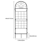 hogardeck 1PC 45x14 Inch Heavy Duty Metal Trellis - Black Rustproof Coated Outdoor Garden Support for Climbing Plants, Roses, Vegetables