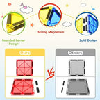 60 PCS Magnetic Building Tiles Kids Toys STEM Magnetic Blocks Sensory Toys Kids Games Magnet Building Toy for Boys and Girls Aged 3+, Kid Brain Development Preschool Kindergarten Toddler Toy