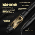 Bekind Twist Pro Thermal Brush - 1.5 Inch Versatile Heated Round Brush, Hot Air Brush Dryer, Effortless Blowout Curling Hair Styling Tools, Negative Ion Blow Out Hot Round Brush, 20s Heats (Black)