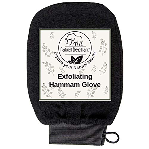 Natural Elephant Exfoliating Hammam Glove… (Pure Black 3 Pack)