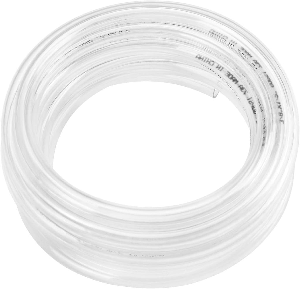 Eastrans Clear Vinyl Tubing Flexible PVC Tubing, Hybrid PVC Hose, Lightweight Plastic Tube, by 7/8 Inch ID, 10-Feet Length