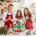 Gel Food Coloring for Cake Decorating - 3 Concentrated Assorted Food Color Edible Christmas Red Green White - Food Grade Dye for Easter Eggs Fondant Cookies Frosting Royal Icing Baking - 40g/Bottle