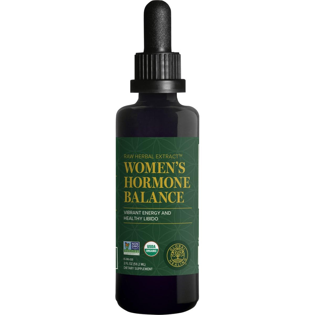 Global Healing – Organic Women’s Hormone Balance Drops – Supports Mood, Vitality & Estrogen Balance - Promote Metabolism Wellness – 2 fl oz