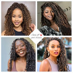 Goddess Locs Crochet Hair Boho Faux Locs Crochet Braids for Black Women Soft Bohemian Locs Crochet Hair Pre Looped River Locs Crochet Hair (18 Inch (Pack of 8), 1B/27#)