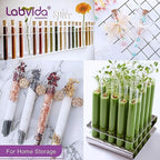 50-Pack 16ml(0.54oz) Glass Test Tubes - 20x100mm, Round Bottom, with Cork Stoppers & Brush. Ideal for Lab Experiments, Plant Propagation, Storage (Candies, Spices), Bath Salts, Home Decor