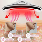 Face and Neck Massager Tool, 7-in-1 Color Red-Light-Therapy Wand for Skin Care, White