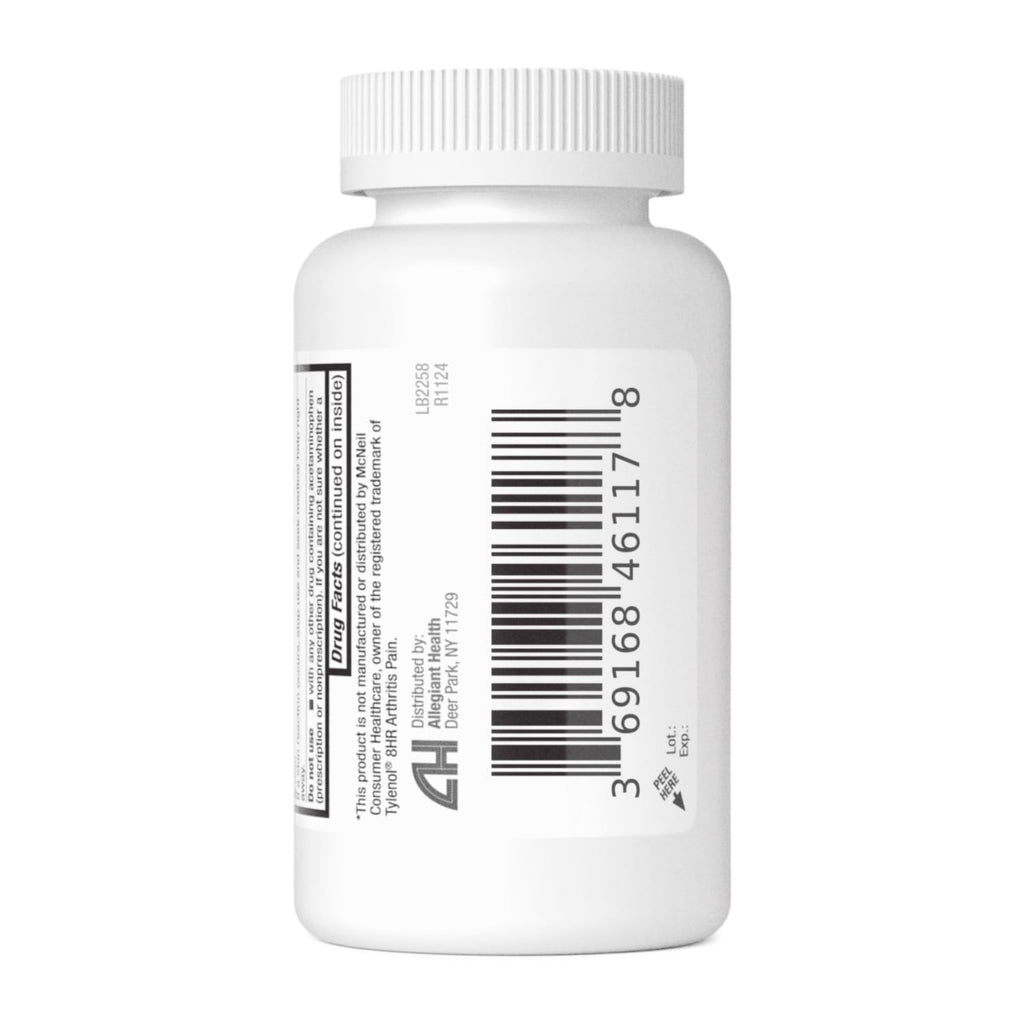 HealthA2Z® Pain Relief Extended Release, Acetaminophen 650mg, 8 Hour Pain Reliever, Fever Reducer, Arthritis Pain, Aspirin Free, Dye Free, 300 Caplets