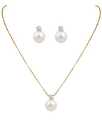 Watforsh 14K Gold Plated Pearl Jewelry Set for Women