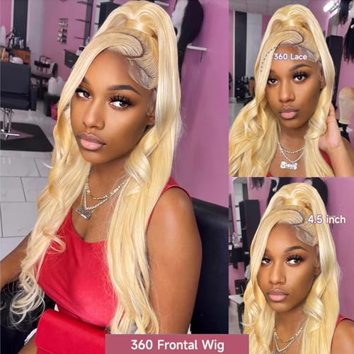 360 Lace Front Wigs Human Hair 613 long Lace Front Wig Human Hair straight Full Lace Human Hair Wigs 200 Density HD Lace Front Wigs 30 Inch