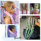 Dark Purple Tinsel Braiding Hair Pre Stretcehd 26 Inch Professional Synthetic Braiding Hair For Crochet Braids Box Braids Boho Braids Croceht Hair Extensions