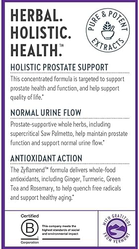 New Chapter Prostate Supplement Zyflamend Prostate with Saw Palmetto + Pumpkin Seed Oil + Turmeric for Prostate Health Vegetarian Capsule, 60 Count