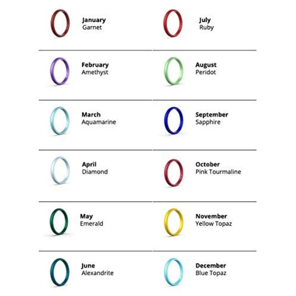 Enso Rings Thin Birthstone Silicone Ring – Unisex Wedding Engagement Band – Comfortable Breathable Design - 4.3mm Wide, 1.75mm Thick (Opal, 7)
