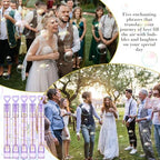 60 Count Wedding Mini Bubble for a Wedding Wands Bulk Heart Bubble Wand for Guests Send Off Party Supplies Valentine Anniversaries Celebration (Lavender)