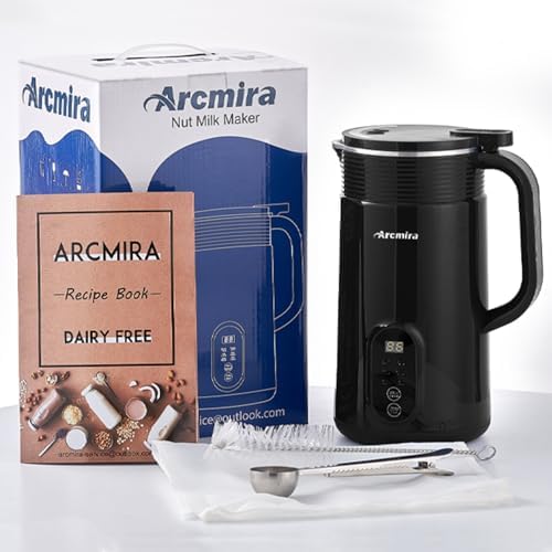 𝟲 𝗶𝗻 𝟭 Nut Milk Maker, 20 oz(600ml) Homemade Almond, Soy, Oat, Plant-Based Milk and Non-Dairy Beverages, Almond Milk Maker with Delay Start/Boil Water/Keep Warm, Soy Milk Maker with Nut Milk Bag