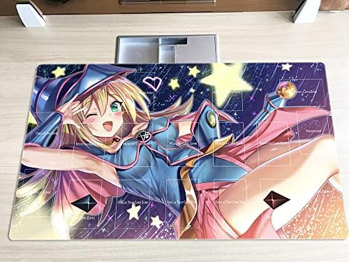 New Dark Magician Girl Playmat Trading Card Game Play Mat with Zones + Free Bag (ZD014-06-A)