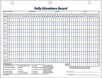 Adams Daily Attendance Record, 8.5 x 11 Inches, 3-Hole Punched, 50-Pack, White (9493)