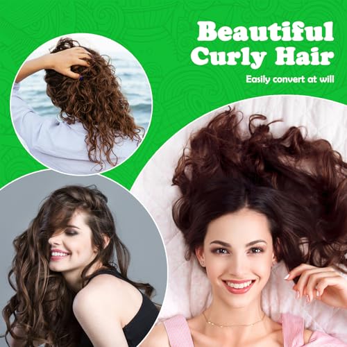 Hair Roller Set 18 pcs Heatless Self Grip Rollers With Clips and Comb, Salon Curlers for DIY Styles, 3 Green Sizes in 1 Set by Sungenol