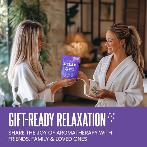 Cleverfy Shower Steamers Aromatherapy - Lavender 18 Pack of Shower Bombs with Essential Oils. Self Care Birthday Gifts for Women and Valentines Day Gifts for Her and Him.