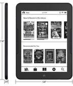 Barnes & Noble NOOK GlowLight 4 Plus eReader 7.8-inch 32GB BNRV1300 Waterproof (Renewed), Black