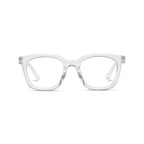 Peepers by PeeperSpecs Women's to The Max Square Blue Light Blocking Reading Glasses, Clear, 49 + 1.25