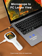 TOMLOV P10 Evo Handheld Close-Up Coin Microscope with 2" IPS Screen: 20X LED Lighted Trichome Magnifier for Adults, Portable Jewelers Loupe, STEM Kids Microscope, Windows/macOS Compatible, White