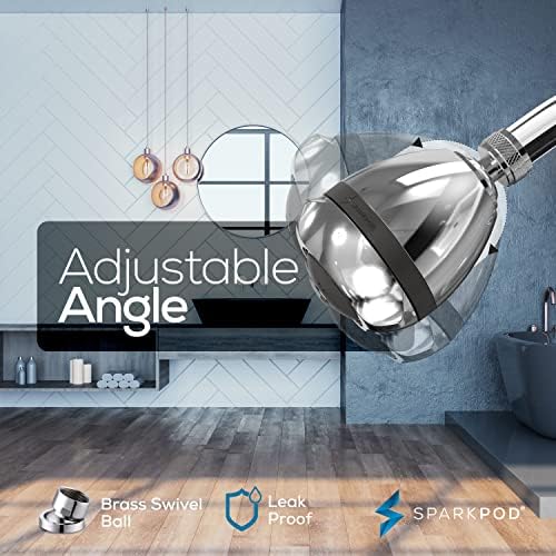 SparkPod 3-Inch Extreme High Pressure Shower Heads - Pressure Boosting with Rain, Massage & Pulsating Mode, Powerful Water-Saving Showerhead - 2.5 GPM Fixed Shower Head (Polished Chrome)