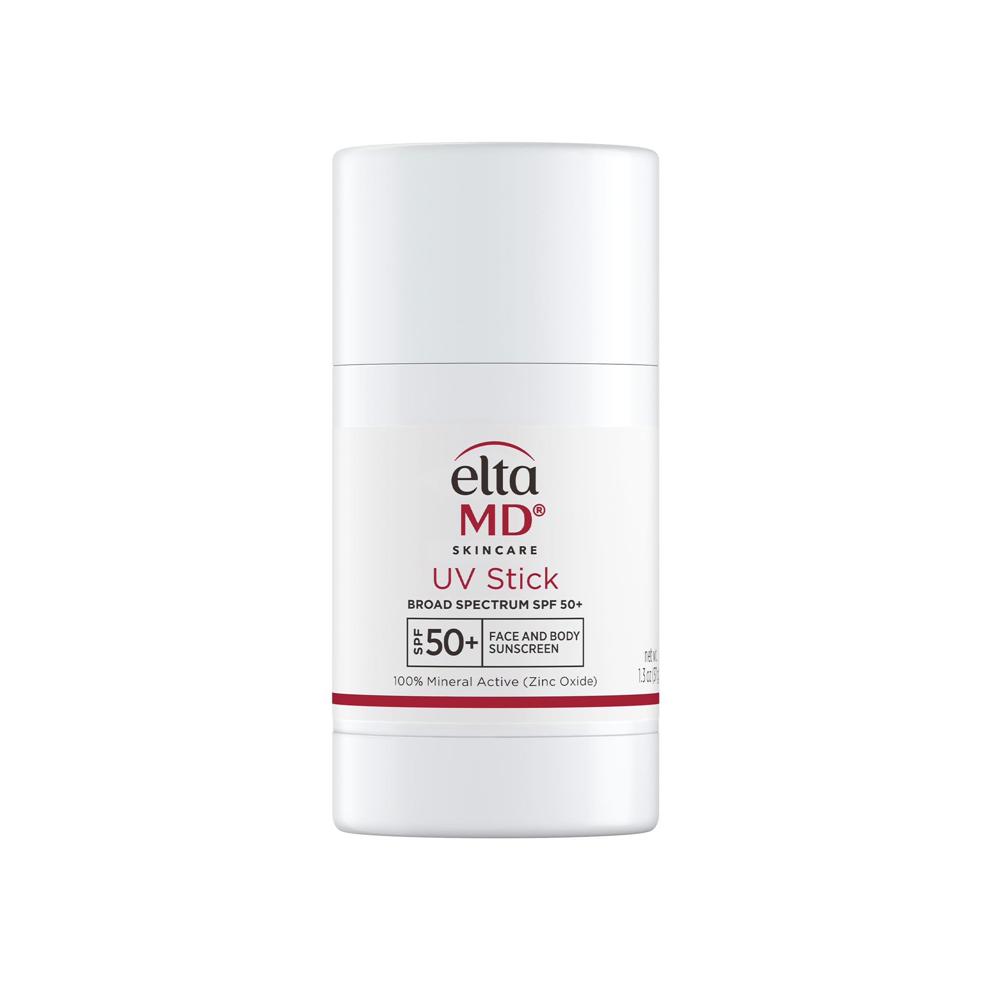 EltaMD UV Stick Sunscreen for Face and Body, Mineral SPF 50+ Face Stick Sunscreen with Zinc Oxide For Kids and Adults, Sensitive Skin, 1.3 oz