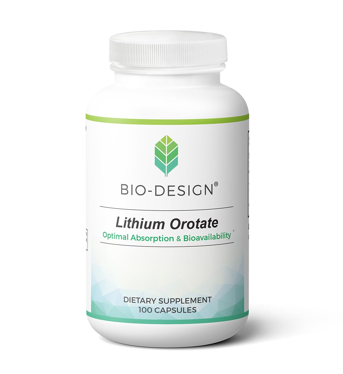 Bio-Design Lithium Orotate - Bioavailable Chelated Mineral Supplement - 5 mg per Capsule - Supports Brain Health, Cognition, & Mood - 100 Capsules