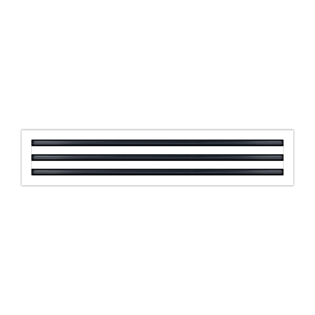 BUILDMART - 30x6 Modern AC Vent Cover - Decorative White Aluminum Air Vent - Standard Linear Slot Diffuser - Heating and Cooling Register Grille for Ceiling, Walls & Floors - Texas Buildmart