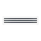 BUILDMART - 30x6 Modern AC Vent Cover - Decorative White Aluminum Air Vent - Standard Linear Slot Diffuser - Heating and Cooling Register Grille for Ceiling, Walls & Floors - Texas Buildmart