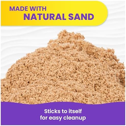 Kinetic Sand, 5.5lbs (2.5kg) Natural Brown Play Sand, Bulk Box for Arts and Crafts, Sandbox (Packaging May Vary), Moldable Sensory Toys, Ages 3 and up