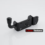JQK Spring Loaded Barrel Bolt Latch, Heavy Duty 304 Stainless Steel Thickened 3mm Door Lock, 6.3 Inch Black, HSB410-BK-P2