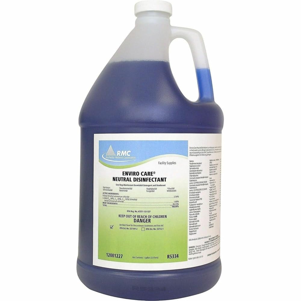 RMC Enviro Care Neutral Disinfectant - Concentrate - 128 fl oz (4 quart) - 1 Each - pH Neutral - Blue