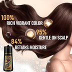 Wine Red Hair Dye Shampoo 3-in-1, Instant Shampoo Hair Dye for Women, Natural Red Shampoo for Painting Hair, Burgundy Shampoo Dye Hair Color Lasts up to 4 Weeks, Champu Para Pintar el Pelo, 16.9 Fl Oz