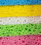 bioGo 30 Pack Compostable Pop-Up Sponges - Expanding, Non-Scratch, Plant-Based Dish - Bulk Color - Pop Up Sponge - Kitchen