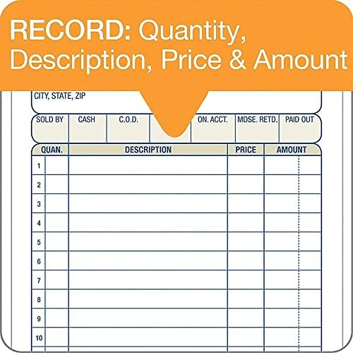 Adams Sales Order Book, 3-Part, Carbonless, 4-3/16" X 7-3/16" Inch, 50 Sets, White, Canary and Pink (TC4705) (12 Pack)