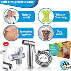 Premium Bidet Sprayer - Handheld Bidet Jet Spray for Toilet | Adjustable Water Pressure | Leak-Proof Stainless Steel Toilet Bidet Sprayer | Muslim Shower | Cloth Diaper Washer | Bathroom Bidet