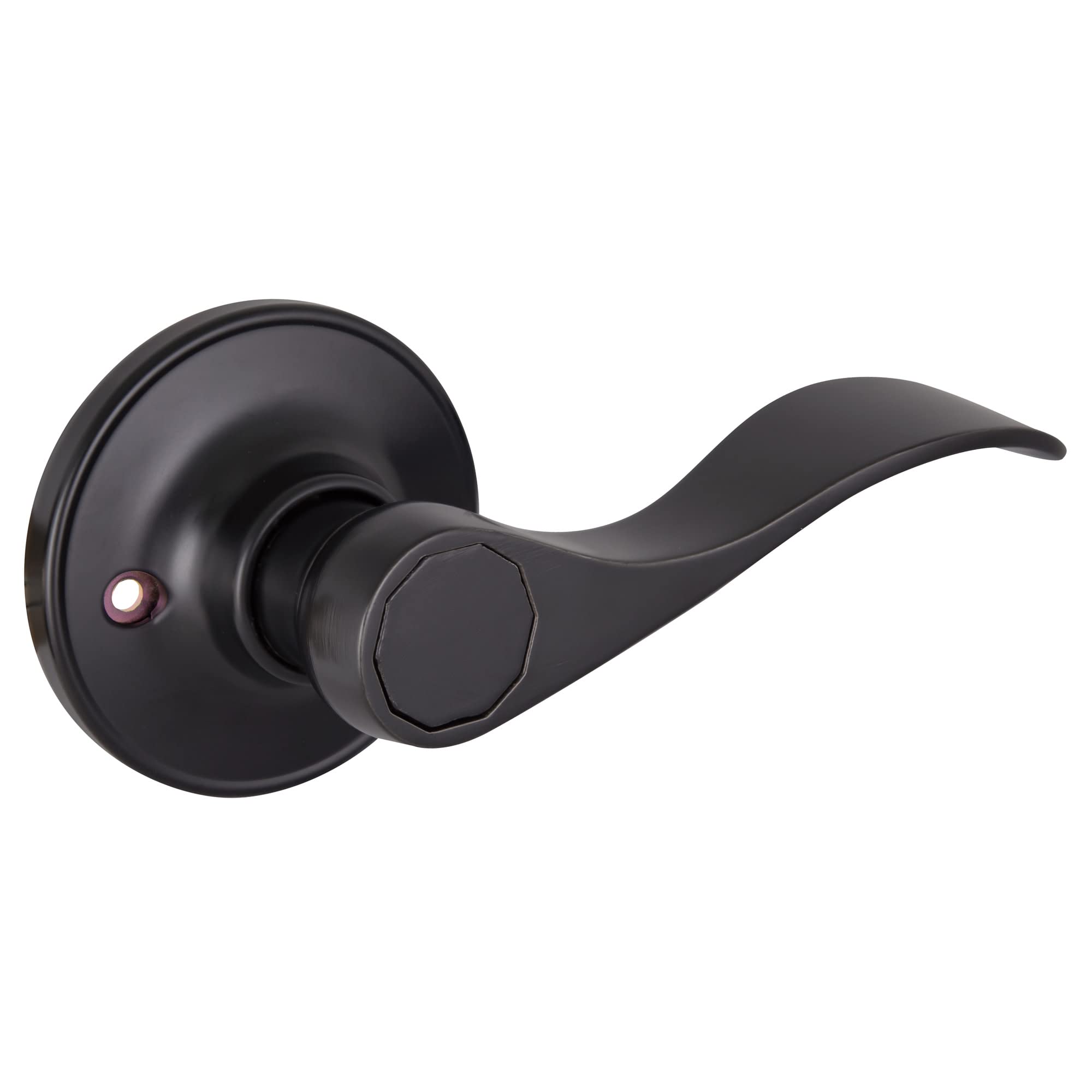 Design House Springdale One-Sided Non-Turning Dummy Door Lever, Matte Black, Decorative Interior Door Handle for Closet, Pantry, and French Doors, Reversible Surface Mount Hardware, 778878