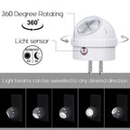 Emotionlite Plug-in Night Lights, Neutral White LED Nightlight, 360° Rotation, Dusk to Dawn Sensor, Kids, Adult, Bedroom, Hallway, Bathroom,Kitchen, Stairways, Corridor, 6 Pack