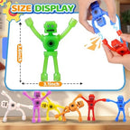 10Pcs Magnetic Robot Men Travel Toys for Toddlers Kid Boy Quiet Airplane Road Trip Travel Activities Essential Fridge Magnets People Fidget Toy Adults Autism Sensory Stress Relief for Office Classroom