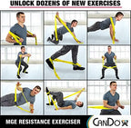 CanDo Multi-Grip 6 Foot Exercise Resistance Band with Hand/Foot Loops for Total Body Workouts, Training, Rehab, Stretching and Therapy
