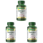 Nature's Bounty Omega 3,Plant-Based Omega 3 Fatty Acid Supplement,520mg,Supports Whole Body Health Including Heart,Skin,Joint,30 Vegetarian Softgels,Fish Oil Alternative,(Pack of 3)